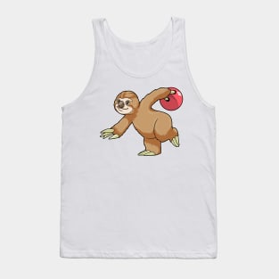 Sloth at Bowling with Bowling ball Tank Top